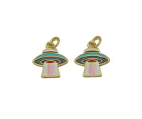 Enamel UFO Charm, Sku#LD289