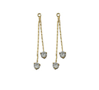 Gold Dangle Round CZ Charm, Sku#ZX83