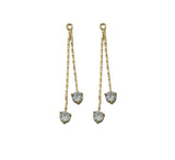 Gold Dangle Round CZ Charm, Sku#ZX83