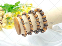 Yellow Tiger Eye Stretchy Bracelet, Sku#U1087