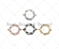 Cute Baguette Clear CZ Micro Pave Round Ring Connector, O Ring Link Connector, Spacer Connector, 8x10mm,sku#Y291