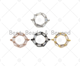 Cute Baguette Clear CZ Micro Pave Round Ring Connector, O Ring Link Connector, Spacer Connector, 8x10mm,sku#Y291