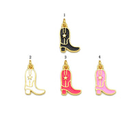 CZ Colorful Enamel Boot Charm, Sku#ML65