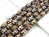 NEW STYLE Natural Tibetan Agate, Barrel 10x14mm, 14" Full Strand, Natural Agate, DZI AgateSku#U969