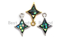 100% Natural Abalone Shell North Star Charm, Abalone Shell Charm, 10x14mm, Jewelry making Charms, SKU#Z346