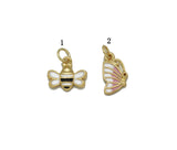 Tiny Enamel Enamel Bee Butterfly Charm, Sku#Y758