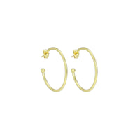 Gold Hoop with Stopper Earrings, Sku#LX648