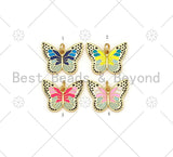 Colorful Enamel Butterfly Shape Pendant, 18K Gold Filled Butterfly Charm,Necklace Bracelet Charm Pendant,19x15mm,Sku#F1431