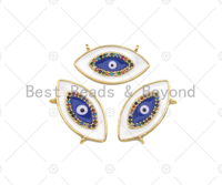 CZ Enamel Evil Eye Charm, Sku#L534