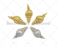 CZ Micro Pave Sea Snail Pendant/Charm, sku#L412