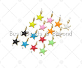 Gold Filled Colorful Enamel Starfish Shape Pendant, 18K Gold Filled Enamel Charm,Enamel Jewelry,9x10mm,Sku#B134