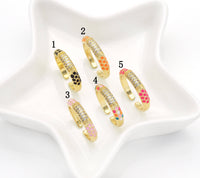 Enamel Gold Colorful Snake Scales Patten Ring, Sku#JL156