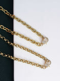 Chunky Square Rolo Chain Necklace, sku#CL11