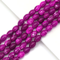 Hot Pink Agate Drum Shape Smooth Beads, Sku#U1801