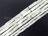 High Quality White Mother of Pearl, Mop Shell, White Shell, Cylinder/Tube Smooth Beads,3x4mm/3x5mm/4x8mm/4x13mm, 15inch strand, sku#T34