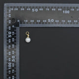 Clear CZ White Mother of Pearl Charm, Sku#ZX166
