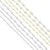 4mm white Pearl Chain by Yard,sku#HX08