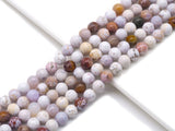 Genuine White Ocean Jasper Round Smooth Beads, Sku#U1385