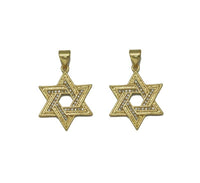 Gold CZ Hexagram Charm, Sku#LX73