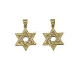 Gold CZ Hexagram Charm, Sku#LX73