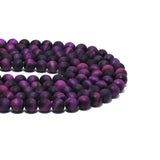 High Quality Purple Tiger Eye Matt Round Smooth Beads, 8mm/10mm/12mm, Sku#UA303