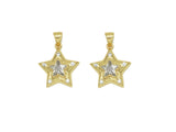 CZ Five Point Star Charm, Sku#LK604