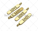 CZ Love Micro Pave LOVE Bar Pendant, Cubic Zirconia Strip Pendant, Love Charm, CZ Micro Pave Pendant, Love Charm, 44x7mm, sku#LK135