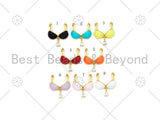 Colorful Enamel Bikini Bra with Clear CZ Shape Pendant,18K Gold Filled Bra Charm,Necklace Bracelet Charm Pendant, 20x14mm,Sku#LK436