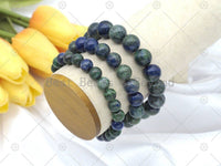 Natural Lapis Chrysocolla Stretchy Bracelet