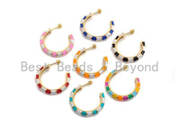 Enamel Round Ring Hoop Earring ,Sku#J155