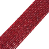 Ruby Jade Fine Cut Round Faceted Beads, Sku#U1502