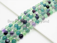 Natural Rainbow Fluorite beads, High Quality Intense Color Round Smooth 6mm/8mm/10mm/12mm, Fluorite Beads, 15.5inch strand, SKU#U337