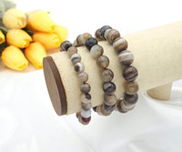 Gray Banded Agate Bracelet, EF09