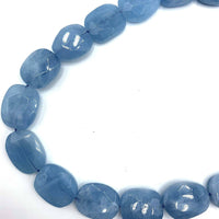 Quality Genuine Aquamarine Faceted Rectangle Beads, 15x18mm Blue Aquamarine Beads, 15.5'' Full Strand, SKU#U1206