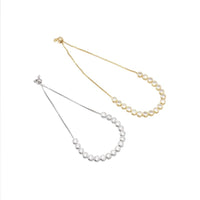 CZ Gold Silver Sliding Adjustable Bracelet, B357