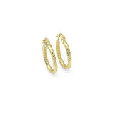 Gold Oval Hoop Earrings, Sku#LK859