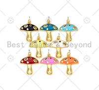 Colorful Enamel Mushroom Shape Pendant, Sku#LK455