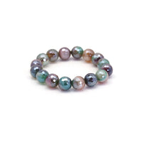 Mystic Brown Green Banded Agate Stretchy Bracelet, 8mm/10mm/