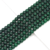 Carved Pumpkin Emerald Jade Beads, 10mm, Sku#U1714
