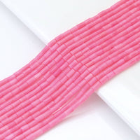 Pink Coral Smooth Tube Beads, Sku#U1835