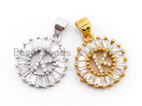 CZ Micro Pave Initial Letter K Charm/Pendent Beads,Cubic Zirconia Pave Alphabet Beads Pendent, Gold/Silver Finish,16x18mm,sku#Z230