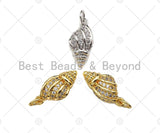 CZ Micro Pave Sea Snail Shape Pendant/Charm, sea shell charm, Sku#L401