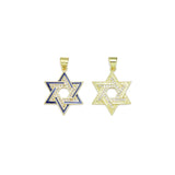 CZ Cobalt Enamel Jewish Star of David Jewish, Sku#LX601