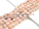 High Quality Cherry Blossom Agate beads, 8mm/10mm Round Natural Pink Flower agate Beads, 16" Full strand, sku#UA56