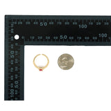 Gold Red Rectangle CZ Adjustable Ring, Sku#LK795