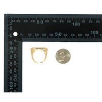Gold CZ Arrow Bar Adjustable Ring, Sku#LK785