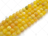 Natural Yellow Faceted Fire Agate Beads, 8mm/10mm/12mm Yellow Fire Agate, 15.5" Full Strand, sku#UA112