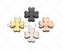 5pc Four Leaf Clover Spacer Beads, Gold/Silver/Rose Gold/Black Quatrefoil Clover Beads, 3x10mm, sku#Y307