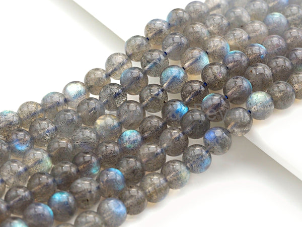 Top Quality Natural Labradorite Beads, Round Smooth 6mm/8mm/10mm/12mm, 15.5" Full Strand, sku#U629