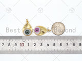 Gold Filled Drop shape Colorful Evil Eye Charm, Teardrop Shape Pendant, Protection Charm,Evil eye Jewelry Findings,16x25mm,Sku#Y492